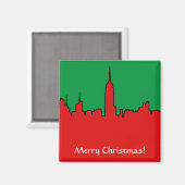 NYC Skyline: ESB-kerstSilhouette Magneet (Voorkant / Achterkant)