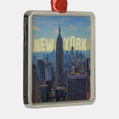 NYC Skyline ESB, Wereldhandel 2C Metalen Ornament (Rechts)