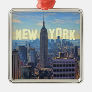 NYC Skyline ESB, Wereldhandel 2C Metalen Ornament
