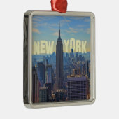 NYC Skyline ESB, Wereldhandel 2C Metalen Ornament (Rechts)
