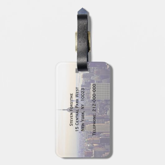 NYC skyline ESB, WTC 4 Bagagelabel (Achterkant verticaal)