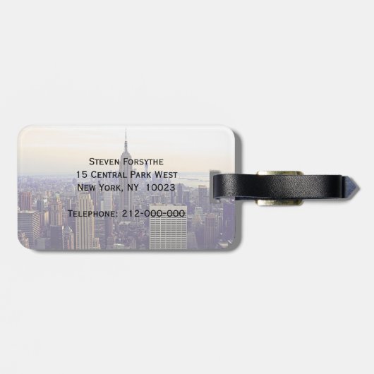 NYC skyline ESB, WTC 4 Bagagelabel (Achterkant horizontaal)