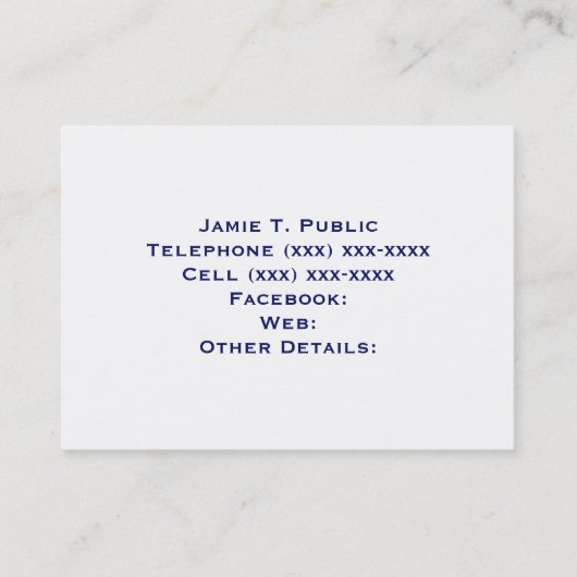 NYC Skyline Etched 01 Blue Visitekaartje (Achterkant)