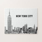 NYC Skyline Etched 01 Legpuzzel (Horizontaal)