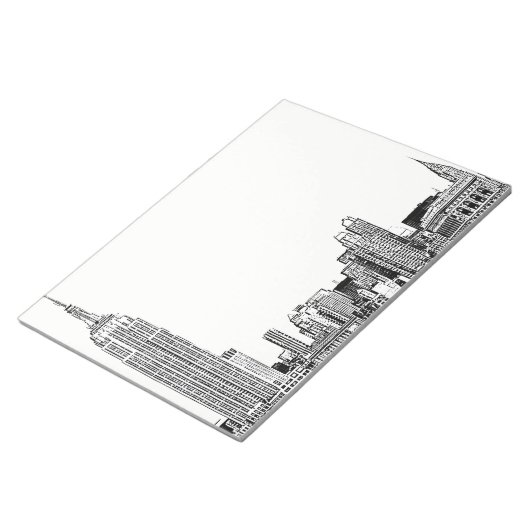 NYC Skyline Etched 01 Notitieblok (Schuin)