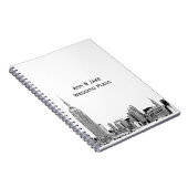 NYC Skyline Etched 01 Notitieboek (Rechterzijde)