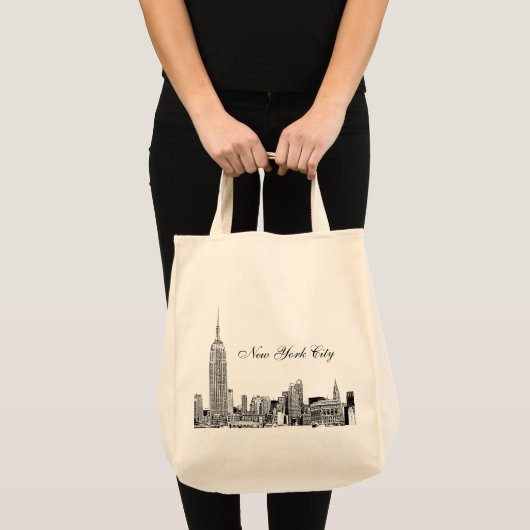 NYC Skyline Etched 01 Tote Bag (Voorkant (product))