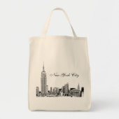 NYC Skyline Etched 01 Tote Bag (Voorkant)