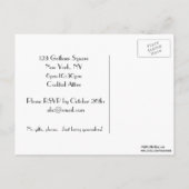 NYC Skyline Etched 01 Verlovingsfeest #2 Uitnodiging Briefkaart (Achterkant)