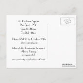 NYC Skyline Etched 01 Verlovingsfeest Uitnodiging Briefkaart (Achterkant)