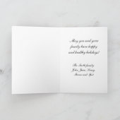 NYC Skyline Etched Chrysler Bldg Kerstfeestdag Feestdagen Kaart (Binnen)