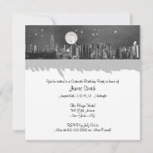 NYC Skyline Etched View Search Search Black 2 Swee Kaart (Achterkant)