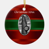 NYC Skyline: Flatiron Building Xmas #3 Keramisch Ornament (Voorkant)