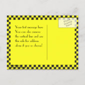 NYC skyline geëtst ESB gecontroleerd Taxi Opslagda Aankondigingskaart (Achterkant)