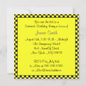 NYC skyline geëtst ESB geruite taxi 2 zoet 16 Kaart (Achterkant)