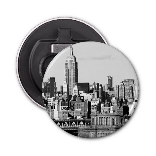 NYC Skyline II Button Flesopener (Voorkant)