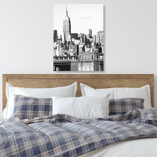 NYC Skyline II Canvas Afdruk (Insitu (Slaapkamer))
