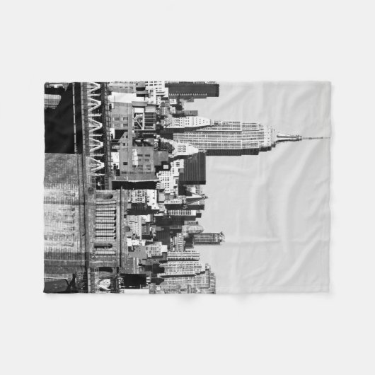NYC Skyline II Fleece Deken (Voorkant (Horizontaal))