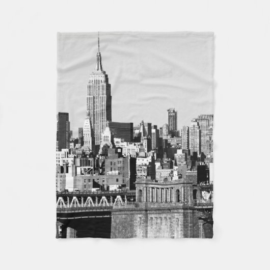 NYC Skyline II Fleece Deken (Voorkant)
