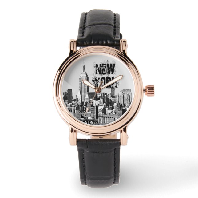 NYC Skyline II Horloge (Voorkant)