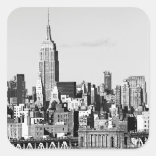 NYC Skyline II Vierkante Sticker