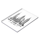 NYC Skyline Illustration with Statue of Liberty Notitieboek (Linkerzijde)