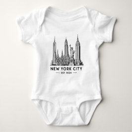 NYC Skyline Illustration with Statue of Liberty Romper