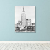 NYC Skyline IV Canvas Afdruk (Insitu (Houten vloer))