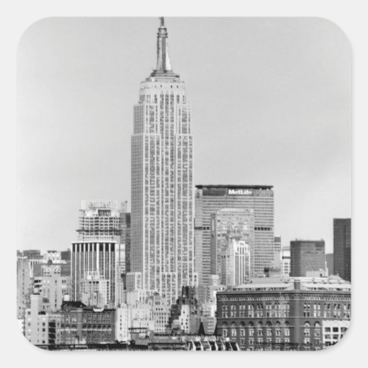 NYC Skyline IV Vierkante Sticker (Voorkant)