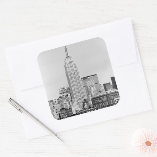 NYC Skyline IV Vierkante Sticker (Envelop)