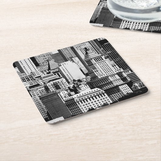 NYC Skyline IX Kartonnen Onderzetters (Schuin)