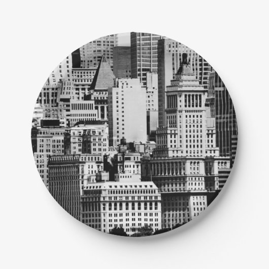 NYC Skyline IX Papieren Bordje (Voorkant)