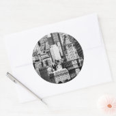 NYC Skyline IX Ronde Sticker (Envelop)