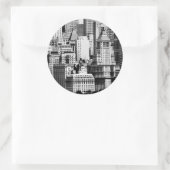 NYC Skyline IX Ronde Sticker (Tas)