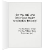 NYC Skyline Kerstmis Prettige feestdagen Kaart (Binnen (Rechts))