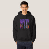 NYC Skyline (licht) Hoodie (Voorkant volledig)