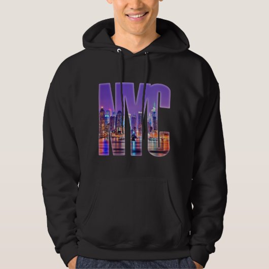 NYC Skyline (licht) Hoodie (Voorkant)