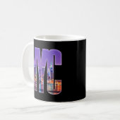 NYC Skyline (licht) Koffiemok (Voorkant links)