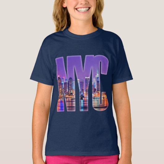 NYC Skyline (licht) T-shirt (Voorkant)