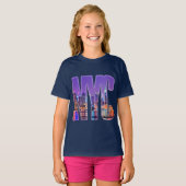 NYC Skyline (licht) T-shirt (Voorkant volledig)