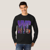 NYC Skyline (licht) T-shirt (Voorkant volledig)