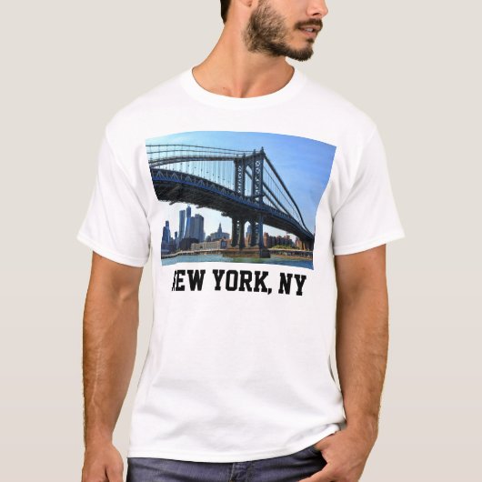 NYC Skyline: Manhattan Bridge #3 T-shirt (Voorkant)