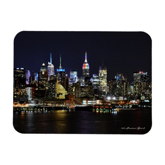 NYC Skyline met Rainbow ESB Magnet Magneet (Horizontaal)