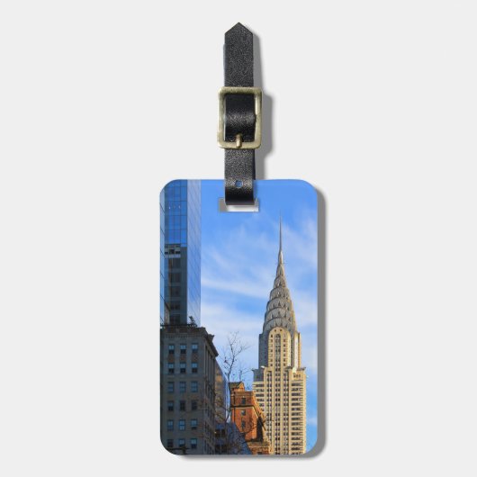 NYC Skyline: Midtown Uitzicht van het Chrysler-geb Bagagelabel (Voorkant verticaal)