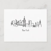 NYC Skyline New York Illustration Briefkaart (Voorkant)