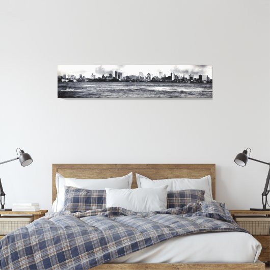 NYC Skyline Panoramic Foto (1902) Canvas Afdruk (Insitu (Slaapkamer))