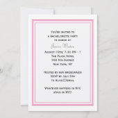 NYC Skyline Pink Silhouette 2 DIY Bachelorette Kaart (Achterkant)