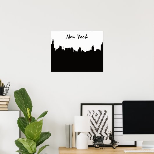 NYC Skyline Poster (Thuiskantoor)