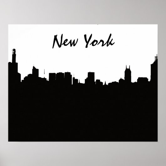NYC Skyline Poster (Voorkant)