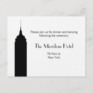 NYC Skyline Recption Card - Empire State Building Kaart